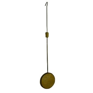 Pendulum for silk suspension clock with wire hook and brass bob & block NEW 