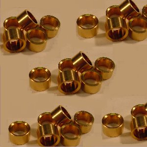 CLOCK BUSHES, BRASS, 100 OF SIZE 43