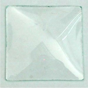 VERRE CONVEXE CARRE A BORD DEPOLI 156mm.