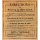 BACKBOARD LABEL SETH THOMAS NO. 3