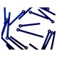 PLASTIC QUARTZ HANDS BLUE 80mm X 10 PAIRS.