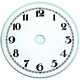 IMITATION ENAMEL DIAL ARABIC 100mm.